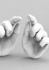 foto: 3D Model rukou v gestu pro 3D tisk