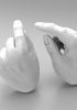 foto: 3D Model rukou v gestu pro 3D tisk