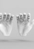 foto: Hände öffnen 3D Modell der Hände für den 3D-Druck
