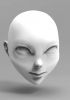 foto: Anime-Mädchen 3D Kopfmodel für den 3D-Druck 110mm
