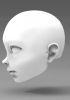 foto: 3D Model hlavy Anime dívky pro 3D tisk 110mm